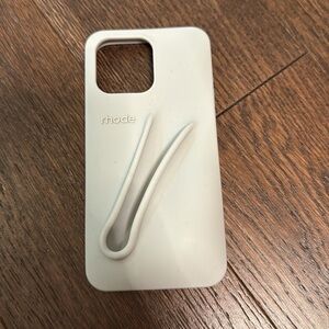 RHODE White Phone Case with Built-in Strap
